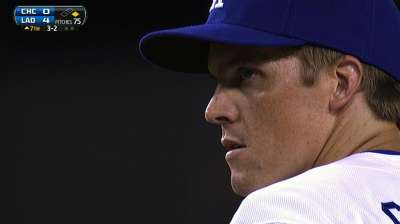 Greinke tops Cubs, falling just shy of shutout