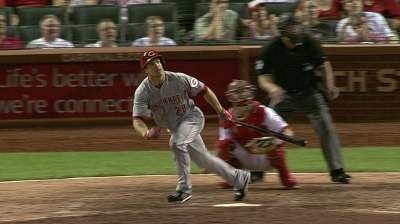 Heisey available after early exit on Sunday