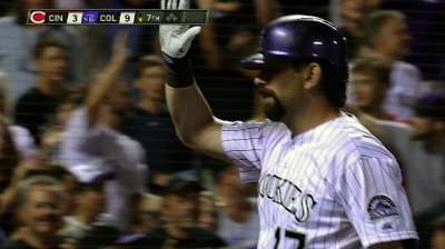 Helton's six RBIs lift Rockies over Reds