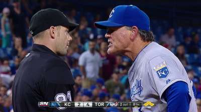 Yost ejected for the first time this season