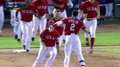 Martin sends Rangers walking off in ninth inning