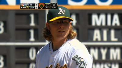 A's sweep Rays behind Griffin's strong outing
