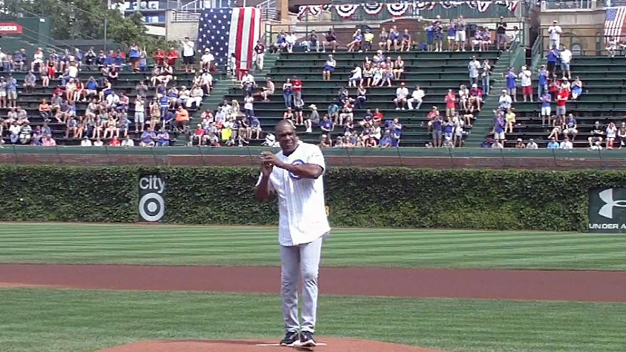 Dawson's first pitch