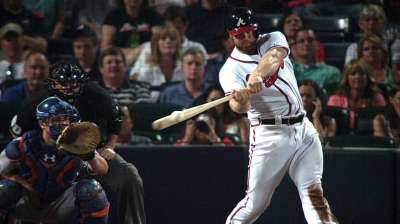 Gattis returns to Braves, belts game-tying homer