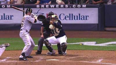 Peralta plunks Morneau after McCutchen's homer
