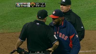 Porter ejected during victory vs. Athletics