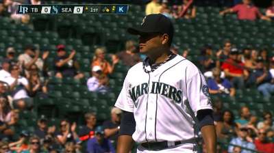 Erasmo strong, but bullpen falters in eighth