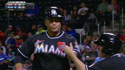 Marlins fall to Mets despite Stanton's two homers