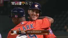 Clark's first career hit sparks Astros' big fifth in win