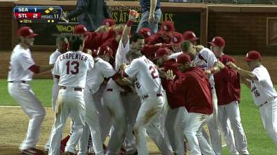 Cards back alone atop division with walk-off win