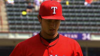 Darvish, A's differ on 'head games' delay