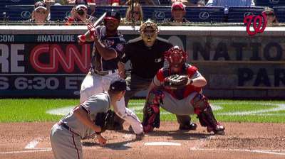 Span's 28-game hit streak longest in bigs this year