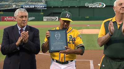 A's select Crisp for 'Catfish' Hunter Award