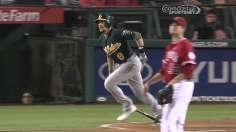 A's power closer in playoff home-field chase