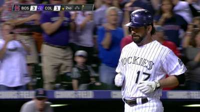 Helton's hits in final home game mirrored career arc