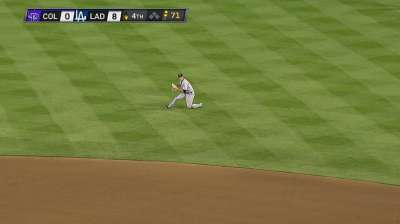 Rockies' McHugh endures rough night in LA