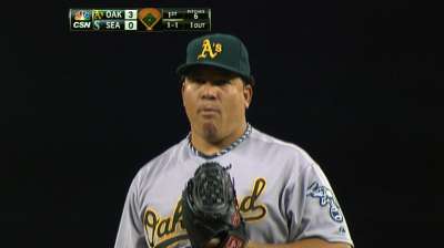 A's set DS rotation, giving veteran Colon Game 1 call