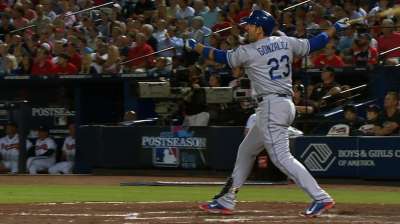 Adrian provides pop in Dodgers' Game 1 win
