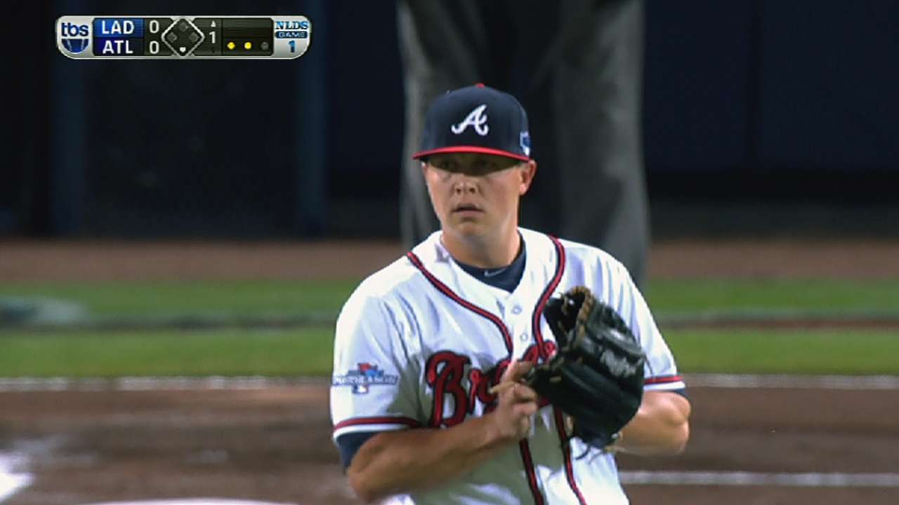 Medlen strikes out the side