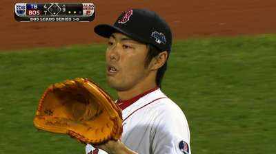 Uehara, bullpen slam door emphatically on Rays