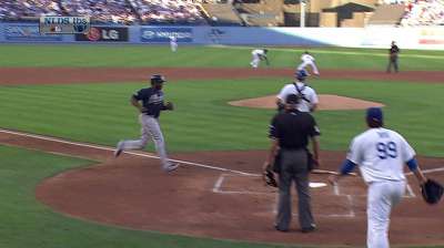 Gattis shows why he's in lineup with three hits