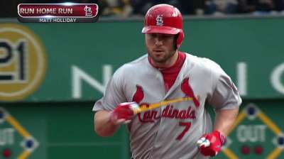 Holliday's resounding homer makes Pirates pay