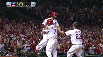 Did you know? NLCS Game 1: STL 3, LA 2