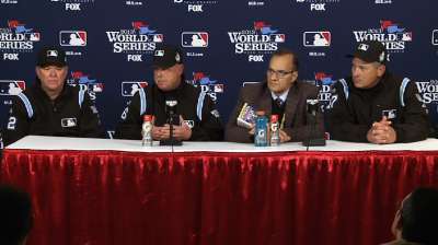 Oct. 26 John Hirschbeck, Jim Joyce, Dana DeMuth & Joe Torre postgame interview