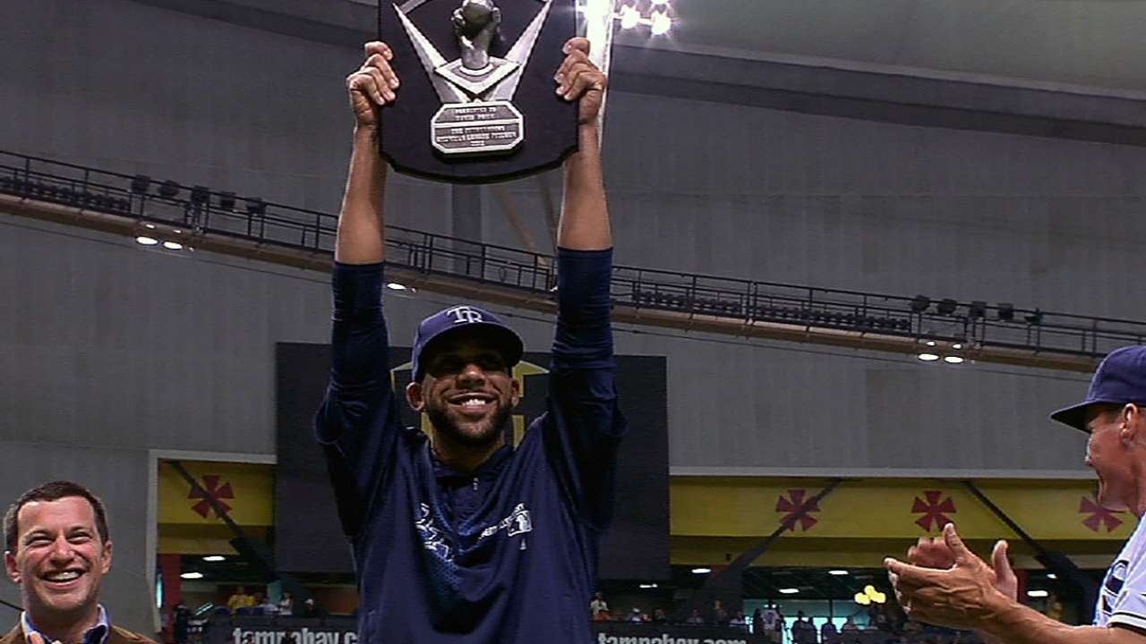 Price presented with AL Cy Young Award