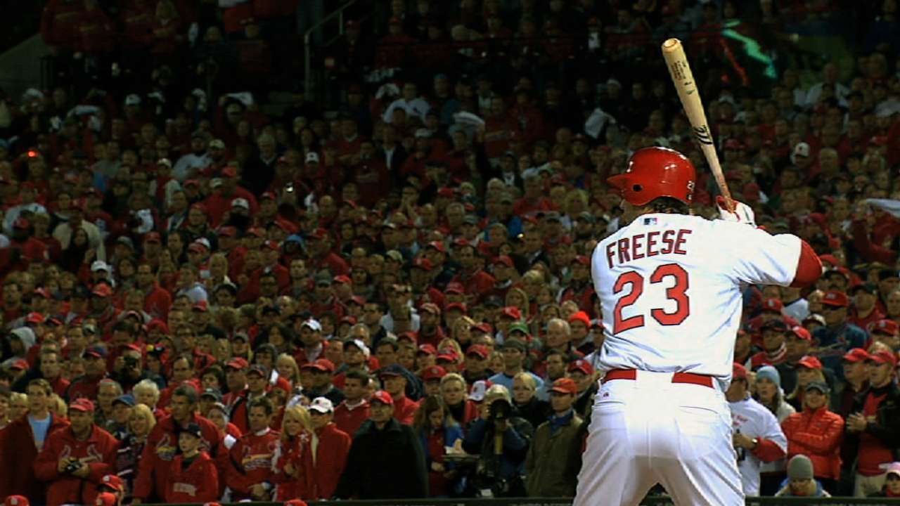 Freese pays respect to Musial with new number