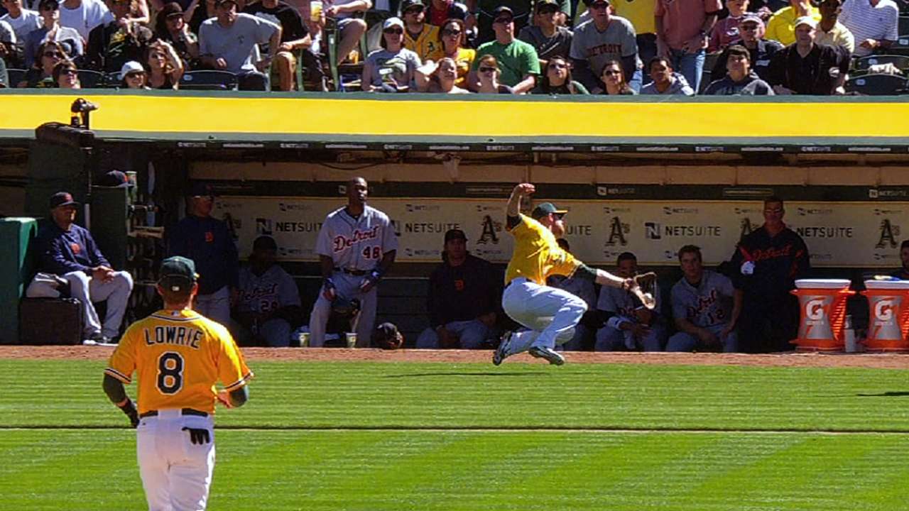 A's unable to match Tigers' offense in series finale