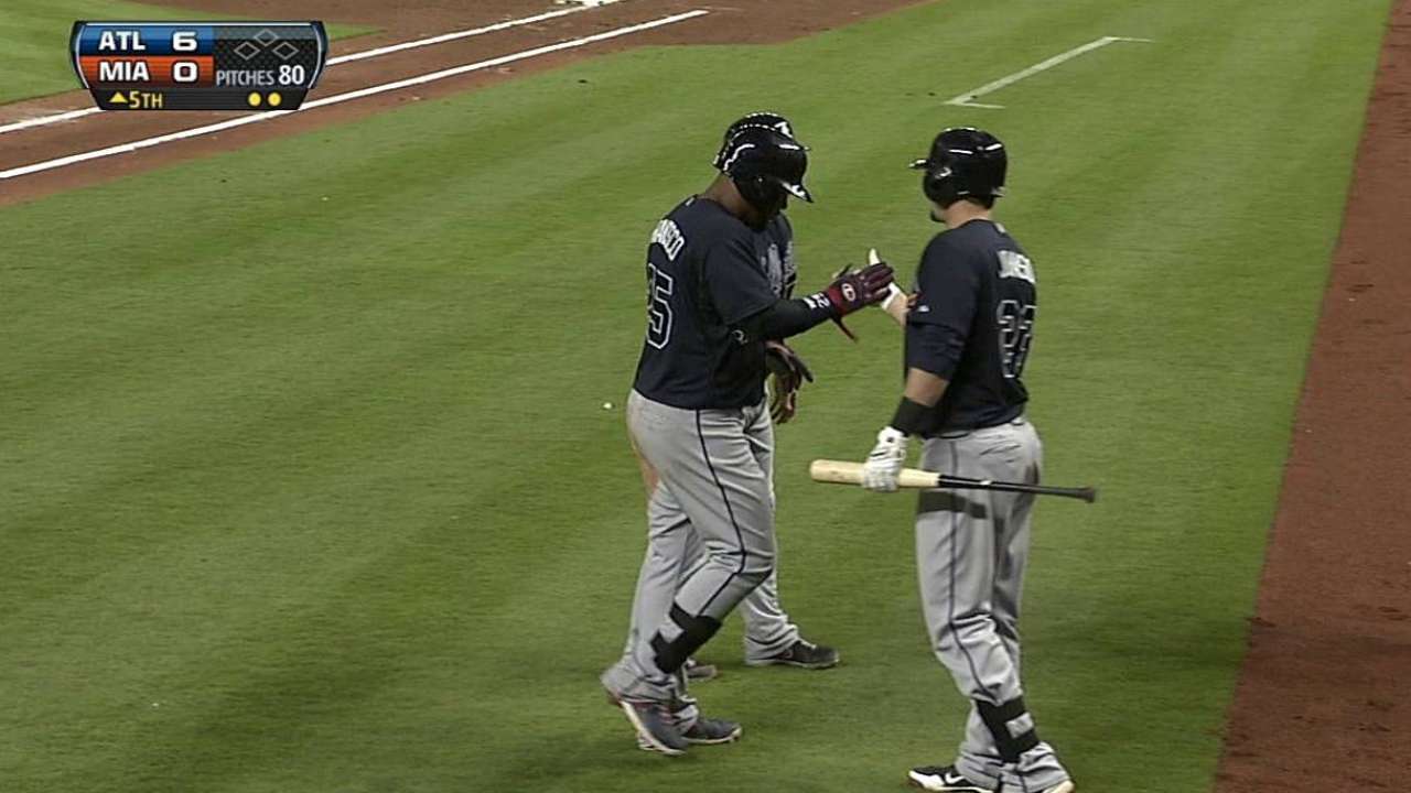 Bravos superaron a Marlins y completaron barrida