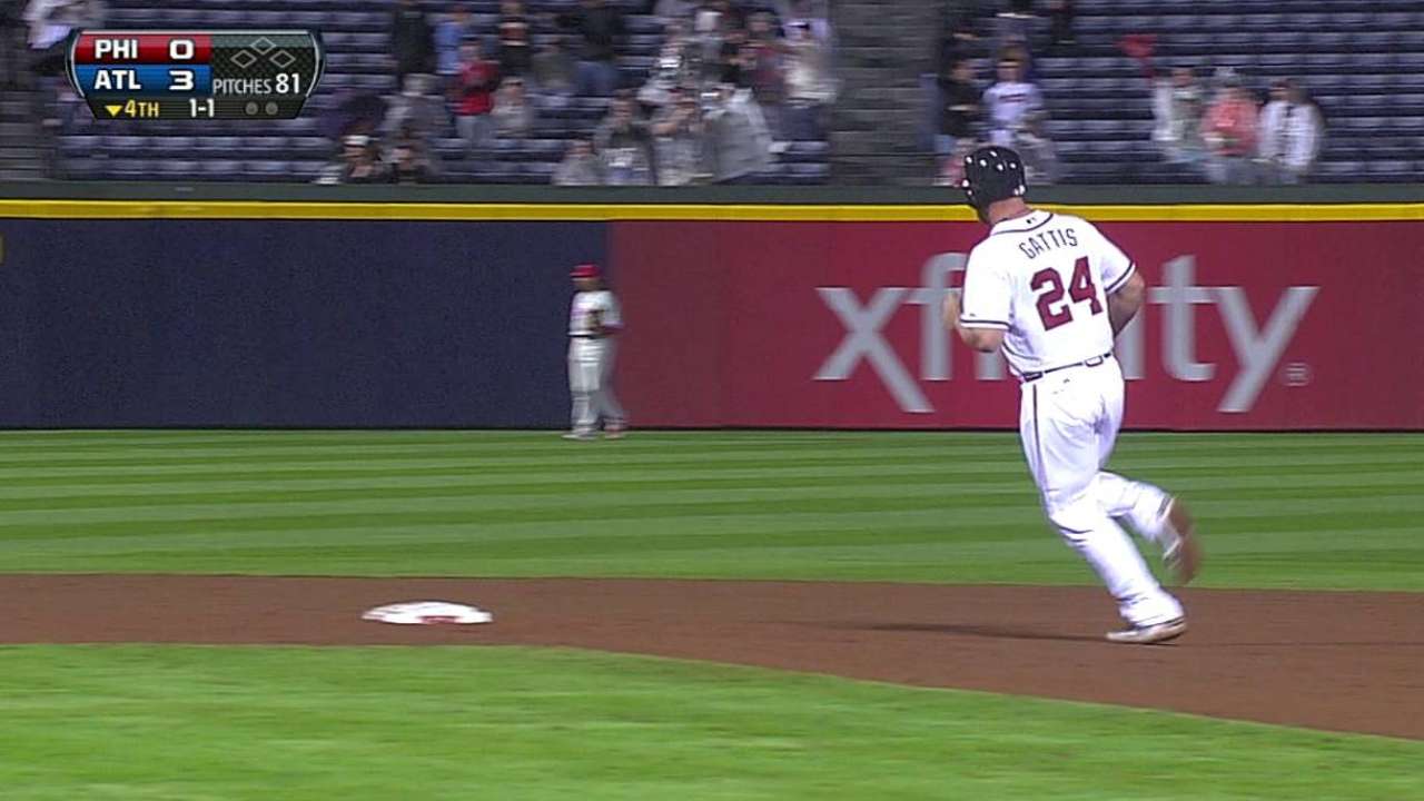 Gattis named top rookie in first Major League month