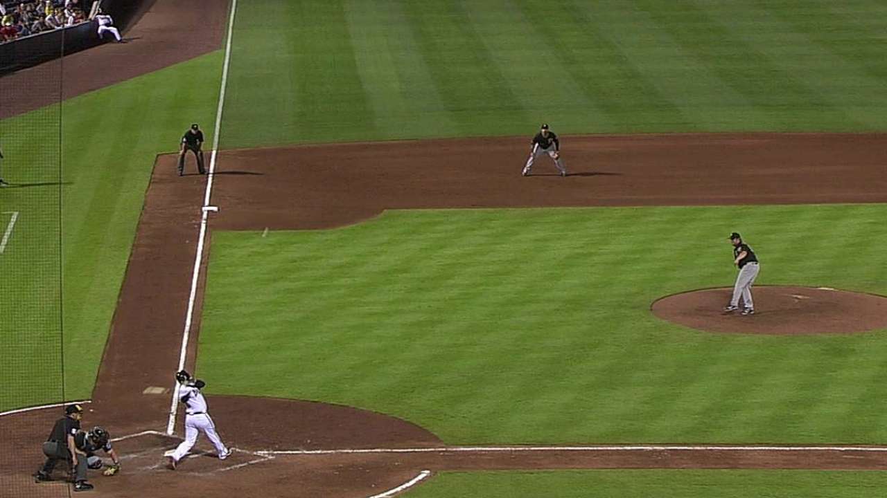 McCann notches 1,000 hits against Pirates