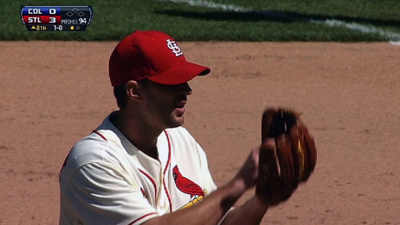 Cards pitchers tie mark by retiring 40 straight