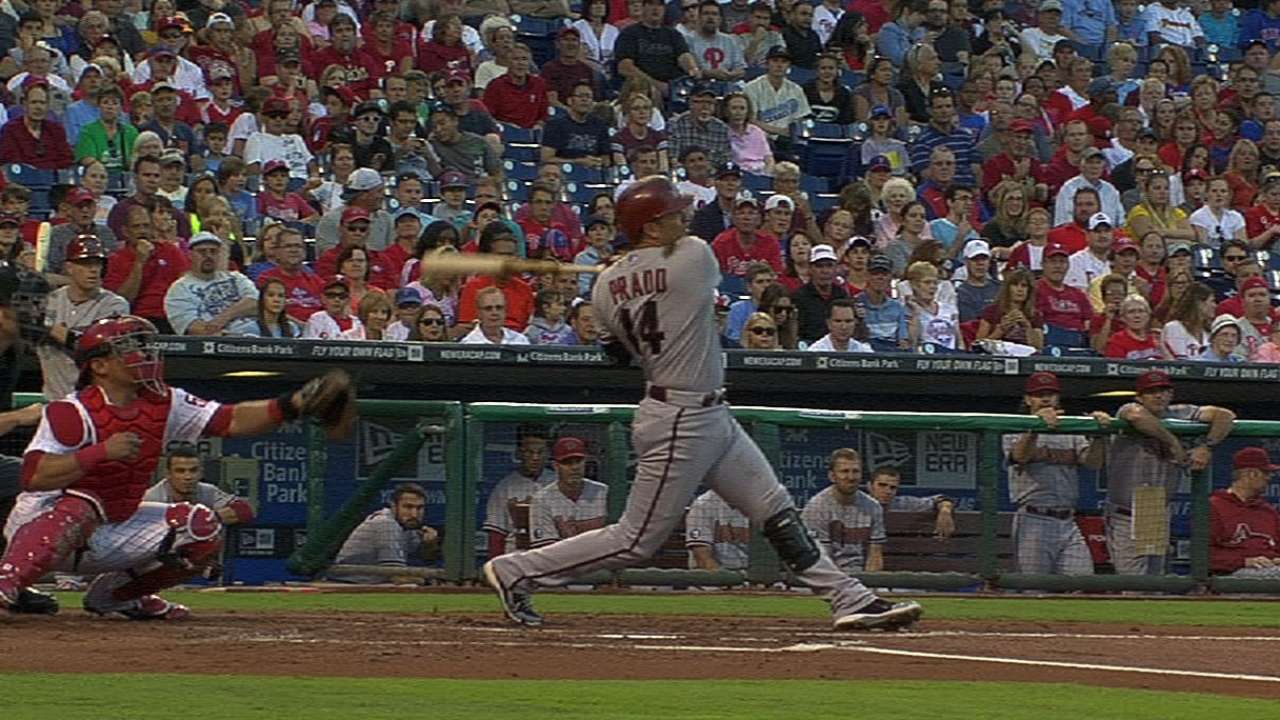 Prado feeling comfort of second season with D-backs