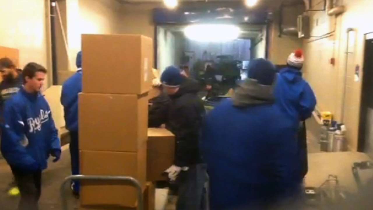 Snow bids Royals' equipment truck messy adieu