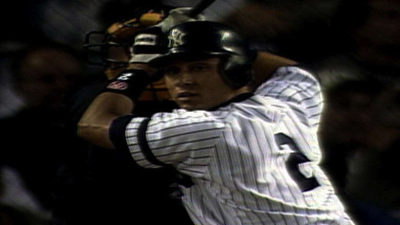 Jeter's first Postseason hit