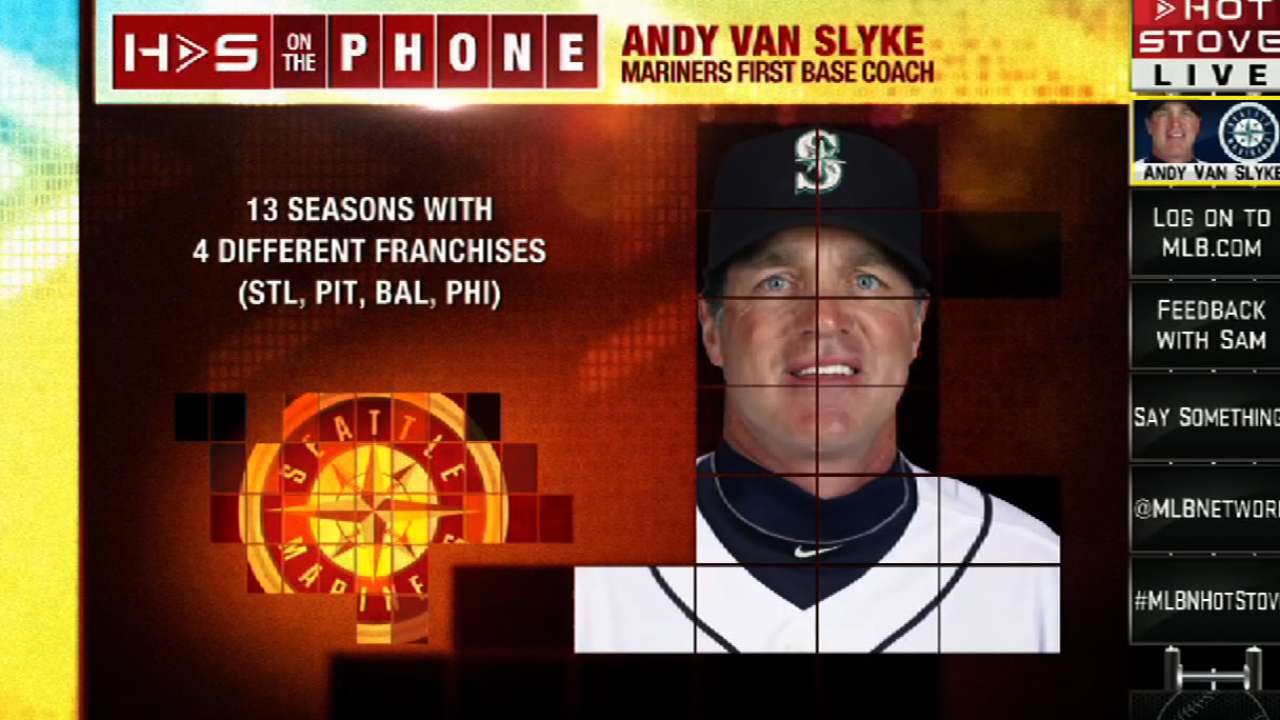 Van Slyke brings intensity to Mariners practice