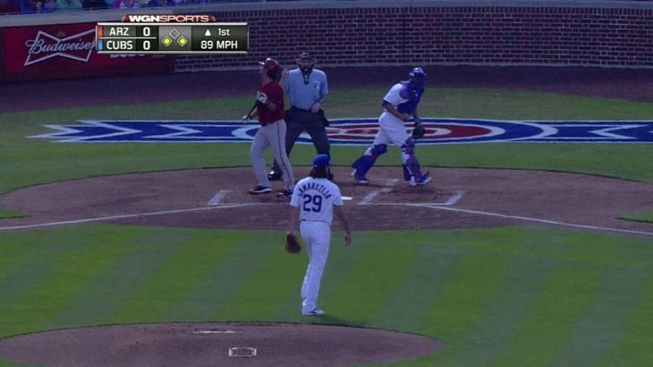 Samardzija shakes off nerves in spring debut