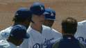 ARI@LAD: Greinke exits with injury after one batter