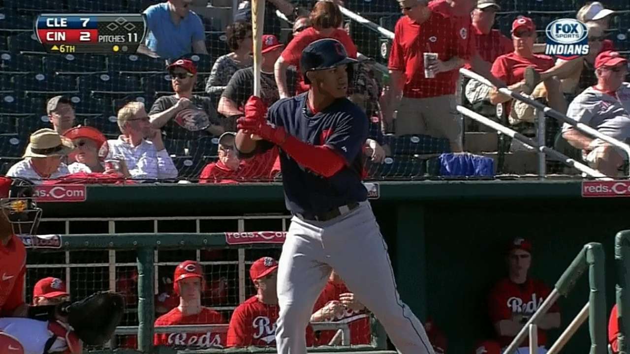 Top prospect Lindor displays some power