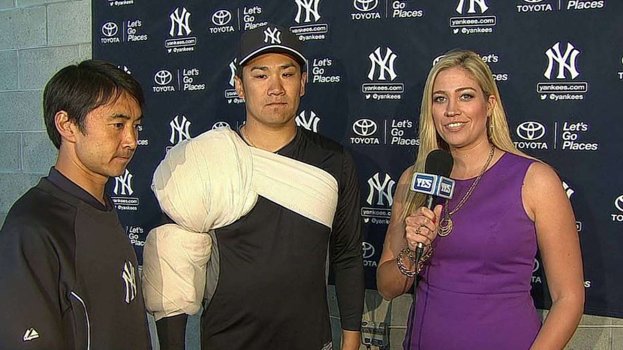 Tanaka 'relieved' to get first game under his belt