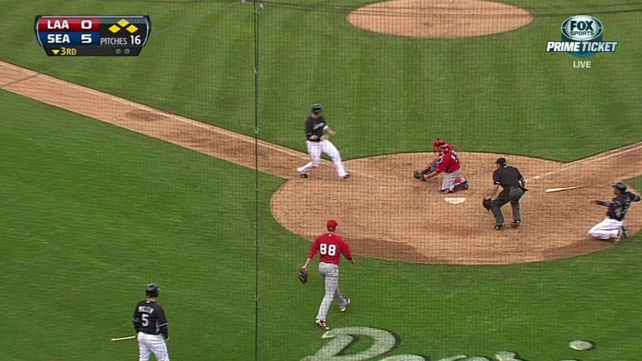 Shifting to left field, Ackley finding his comfort zone