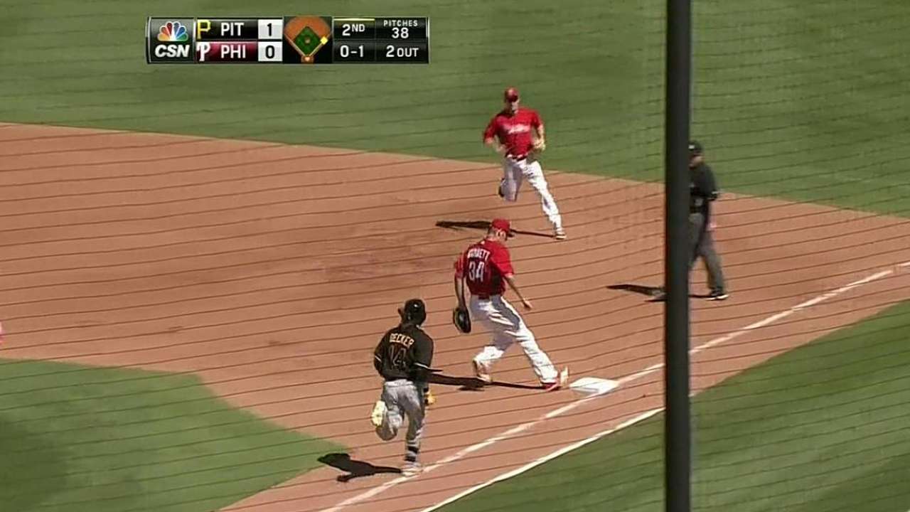 Phillies fall short in Burnett's Grapefruit debut