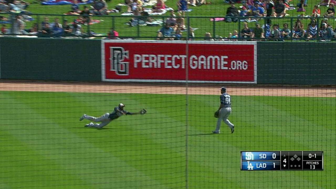 Padres rally to tie Dodgers, lose Maybin in process