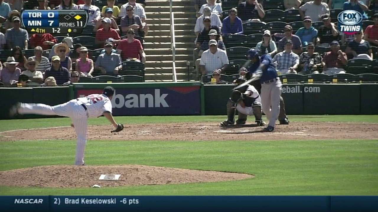 Encarnacion goes deep in loss to Twins