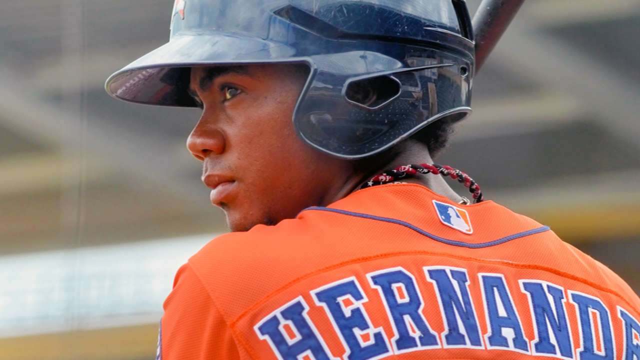 Astros' top prospects combine for eight hits