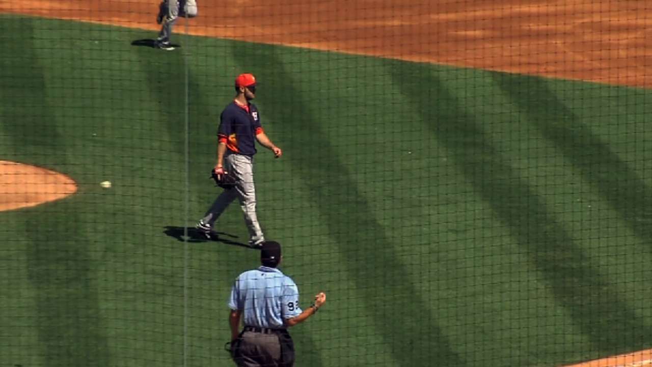 Krauss goes deep as Keuchel makes rotation case