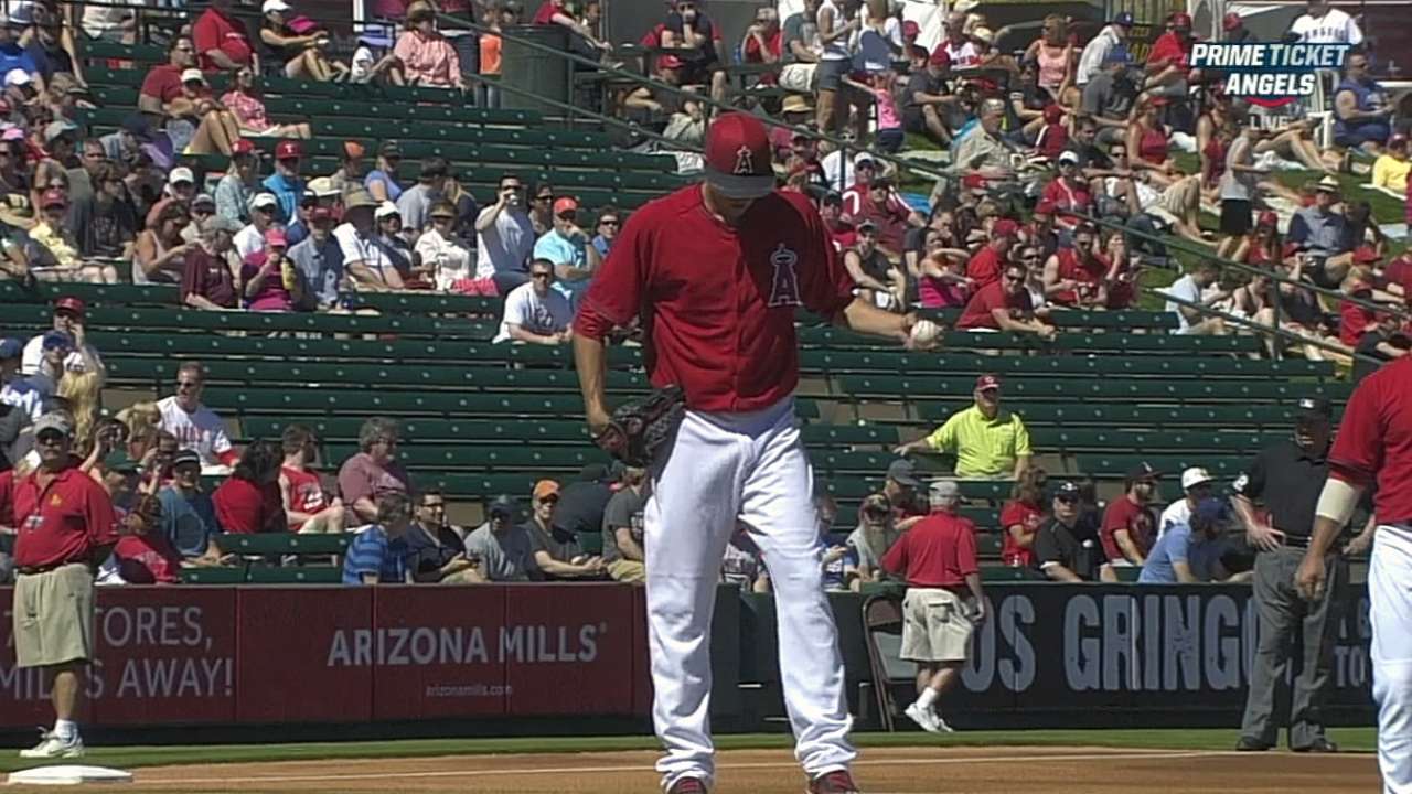 Skaggs strengthening case for rotation spot